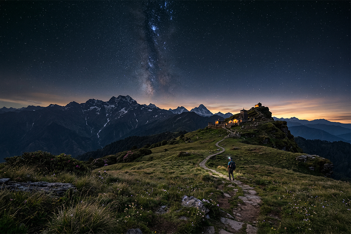 Chopta’s Alpine Whisper: Tungnath Trails and Starlit Meadows